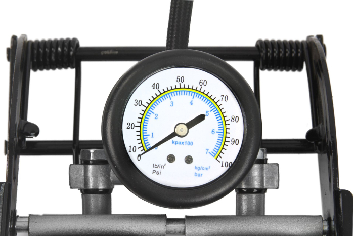 Pompa de picior cu doua pistoane Ripper, 7 bar, manometru si accesorii (M82009) [3]