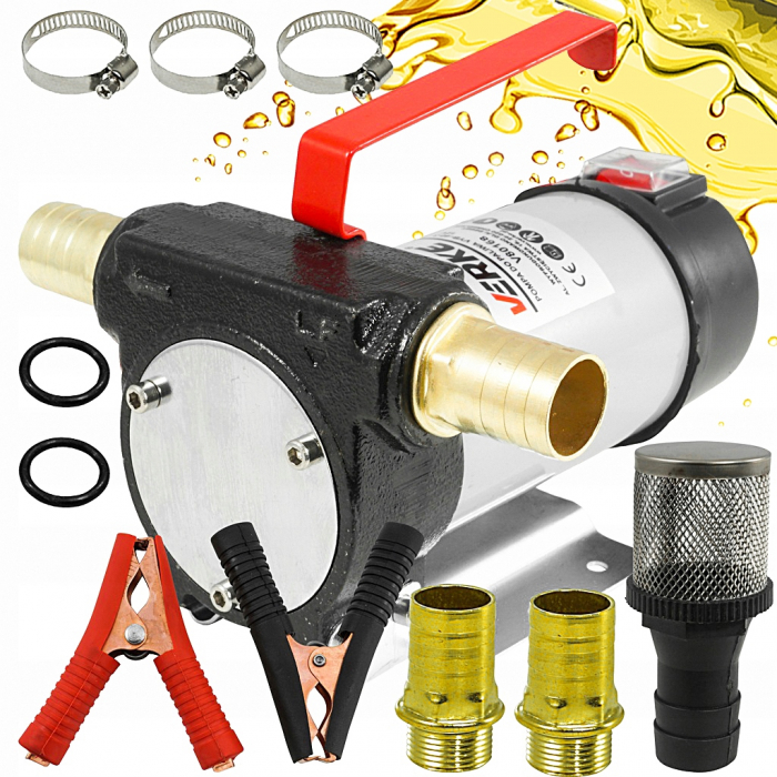 Pompa electrica transfer ulei combustibil lichid 24V 50Lmin (V80168) [3]