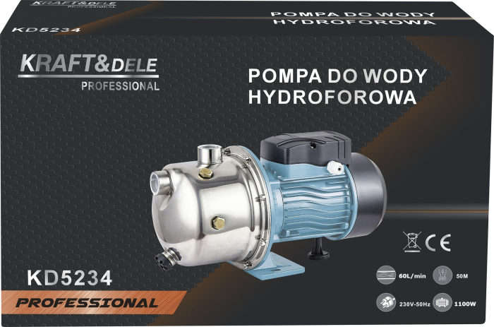 Pompa hidrofor apa curata 1100W, debit 60 l/min, inaltime refulare 50 m (KD5234) [11]