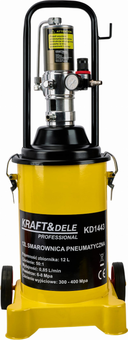 Pompa pistol gresare pneumatica 12L gresor furtun 4m (KD1443) [10]