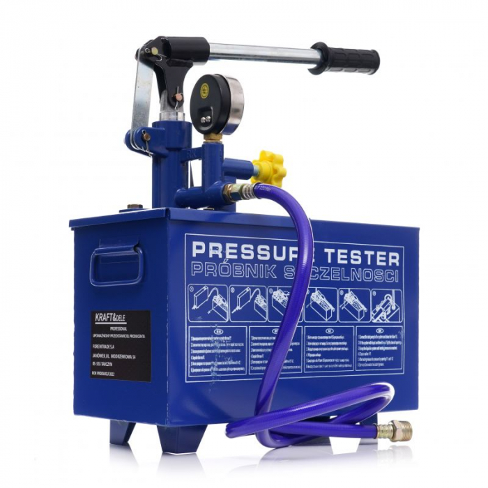 Pompa testare presiune in instalatii apa ulei 50bar 0-40kg 30ml 12L (KD10479) [12]