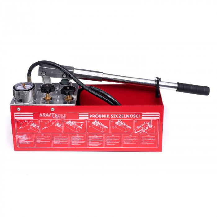 Pompa testare presiune in instalatii apa ulei 50bar 0-50kg 45ml 12L (KD10478) [9]