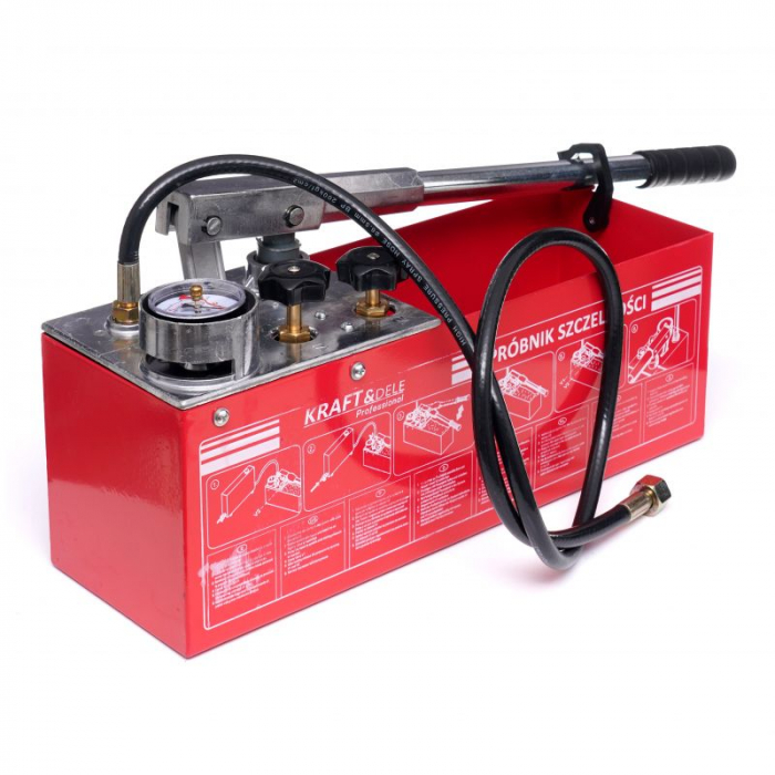 Pompa testare presiune in instalatii apa ulei 50bar 0-50kg 45ml 12L (KD10478) [10]