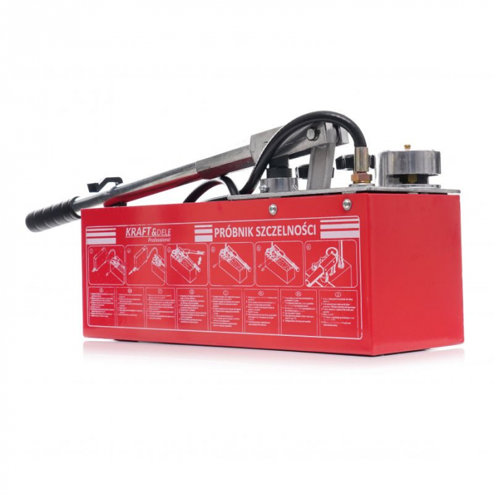 Pompa testare presiune in instalatii apa ulei 50bar 0-50kg 45ml 12L (KD10478) [3]