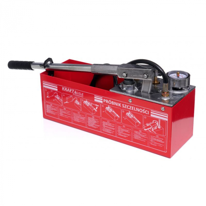 Pompa testare presiune in instalatii apa ulei 50bar 0-50kg 45ml 12L (KD10478) [8]