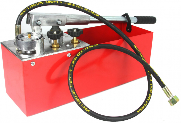 Pompa testare presiune in instalatii apa ulei 50bar 0-50kg 45ml 12L (M55256) [7]