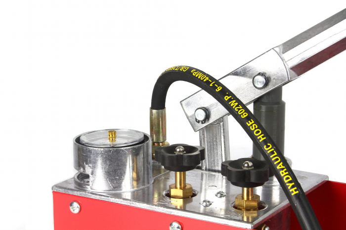 Pompa testare presiune in instalatii apa ulei 50bar 0-50kg 45ml 12L (M55256) [2]