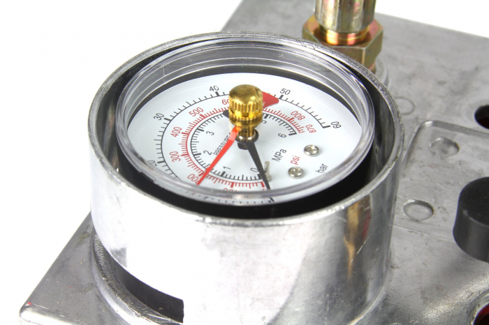 Pompa testare presiune in instalatii apa ulei 50bar 0-50kg 45ml 12L (M55256) [5]