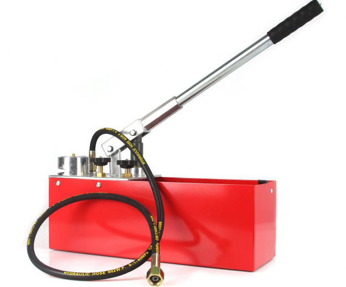 Pompa testare presiune in instalatii apa ulei 50bar 0-50kg 45ml 12L (M55256) [9]
