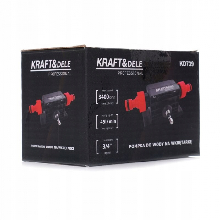 Pompa transfer apa lichide pentru bormasina filetanta 45L min 3 4 (KD739) [2]