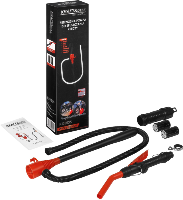 Pompa transfer lichide cu baterii 8.3 l min pentru combustibil si apa (KD5535) [3]