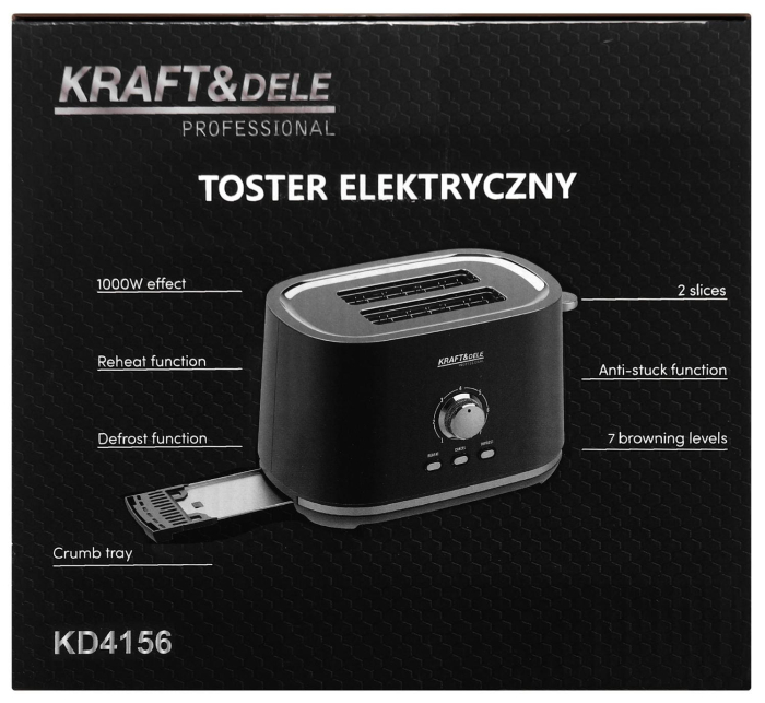 Prajitor electric de paine, 1000 W (KD4156) [15]