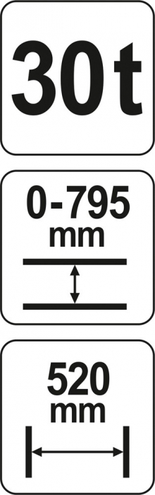 Presa hidraulica 30Tone Yato rulmenti 0-795mm stand podea (YT-55582) [4]