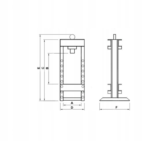 Presa hidro-pneumatica 30Tone rulmenti stand podea hidraulica (B3603) [3]