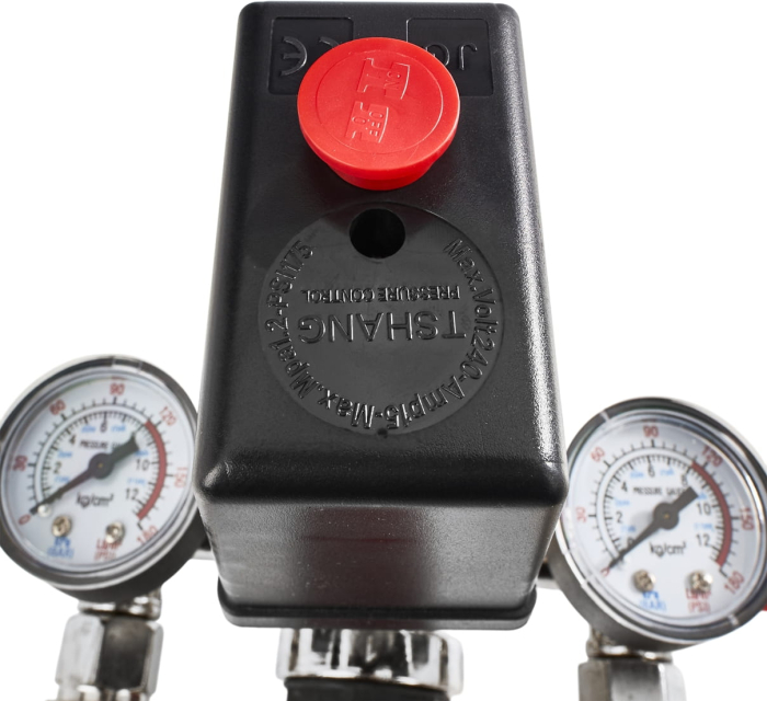 Presostat compresor 8 bar 230V, reglabil 3-12 bar, cu manometre si supapa siguranta (KD2176) [3]
