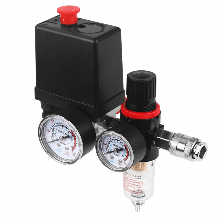 Presostat universal cu dezumidificator regulator pe presiune manometru 10685 (KD5852) [1]