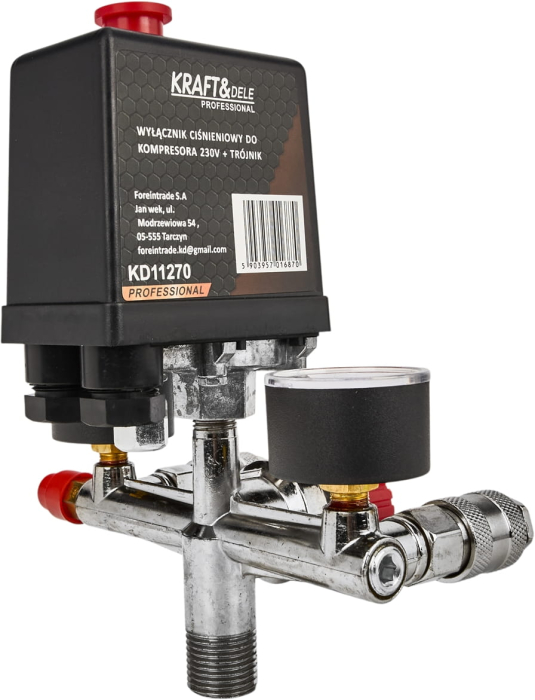Presostat universal cu regulator pe presiune si manometru (KD11270) [15]