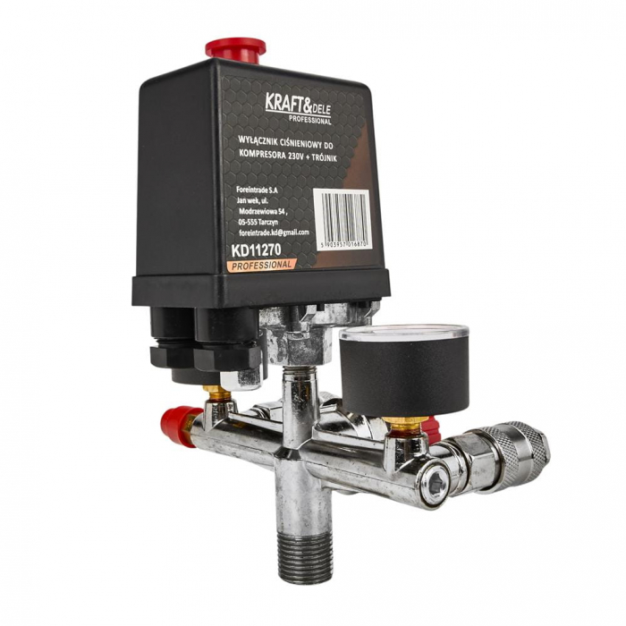 Presostat universal cu regulator pe presiune si manometru (KD11270) [17]