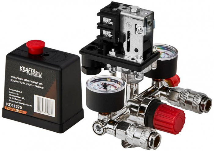 Presostat universal cu regulator pe presiune si manometru (KD11270) [29]