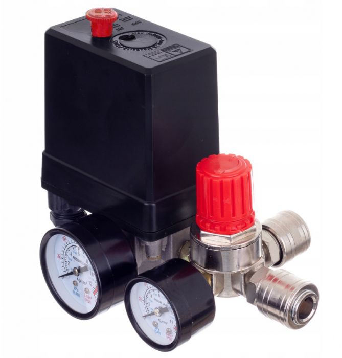 Presostat universal cu regulator pe presiune si manometru (S10677) [2]