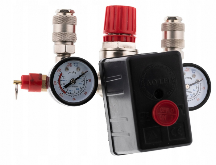 Presostat universal cu regulator pe presiune si manometru (S10681) [7]