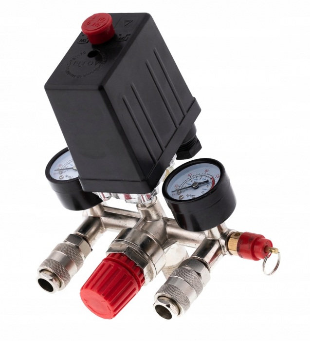 Presostat universal cu regulator pe presiune si manometru (S10681) [2]