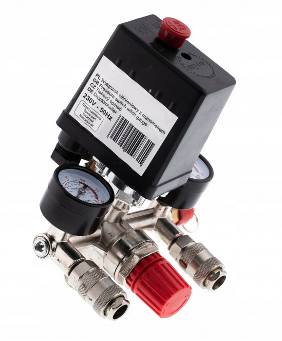Presostat universal cu regulator pe presiune si manometru (S10681) [3]