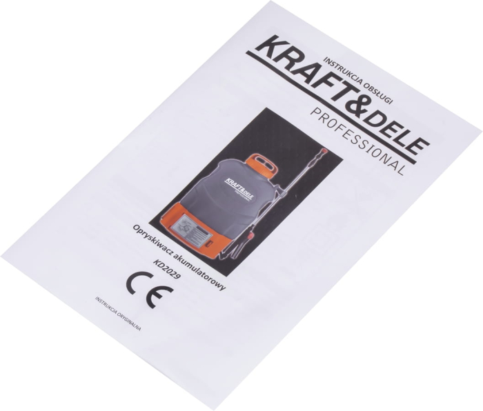 Pulverizator electric 20L acumulator 12V presiune reglabila 4.5bar 4 duze lance telescopica (KD2029) [14]
