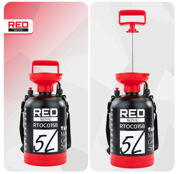 Pulverizator manual sub presiune 5 litri cu lance de 57cm si bretea pentru stropit gradina (RTOC0158) [19]