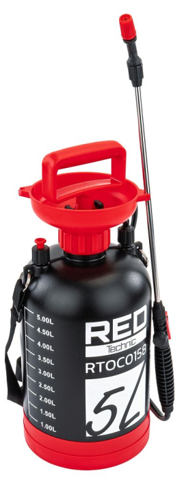 Pulverizator manual sub presiune 5 litri cu lance de 57cm si bretea pentru stropit gradina (RTOC0158) [2]