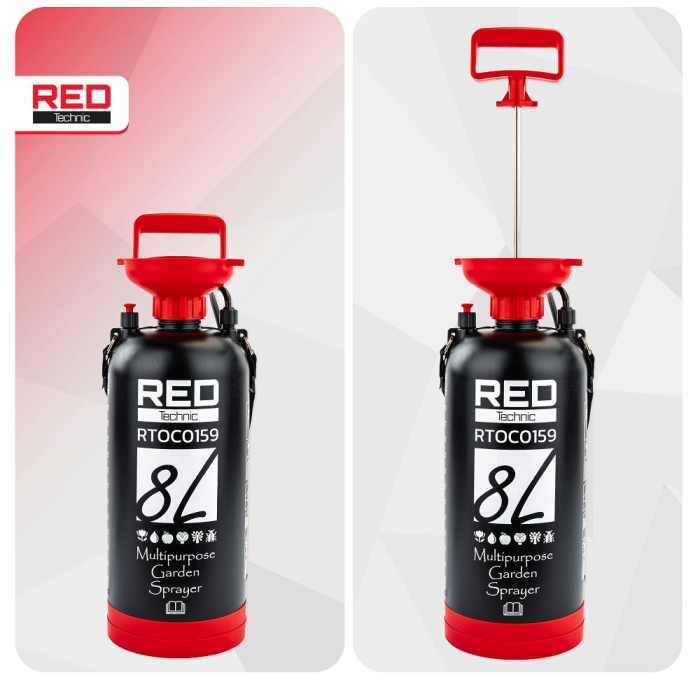 Pulverizator manual sub presiune 8 litri cu lance 57cm si bretele pentru gradina (RTOC0159) [18]