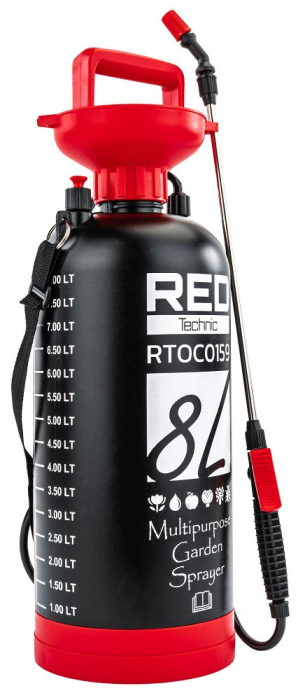 Pulverizator manual sub presiune 8 litri cu lance 57cm si bretele pentru gradina (RTOC0159) [6]