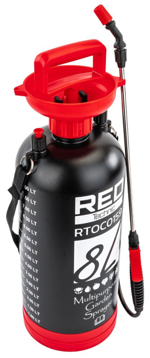 Pulverizator manual sub presiune 8 litri cu lance 57cm si bretele pentru gradina (RTOC0159) [3]