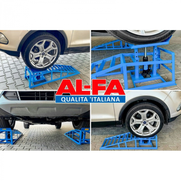 Rampa auto metalica cu ridicare hidraulica 2 Tone 2000kg 270-375mm (ALRN2478) [3]