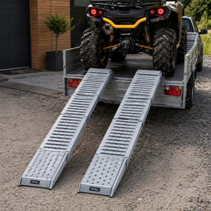 Rampe auto pliabile din otel 2200kg set 2 buc pentru remorca si platforma (KD12682) [2]