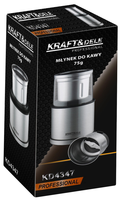 Rasnita de cafea electrica 75 g 300 W cu 2 recipiente din inox (KD4347) [13]