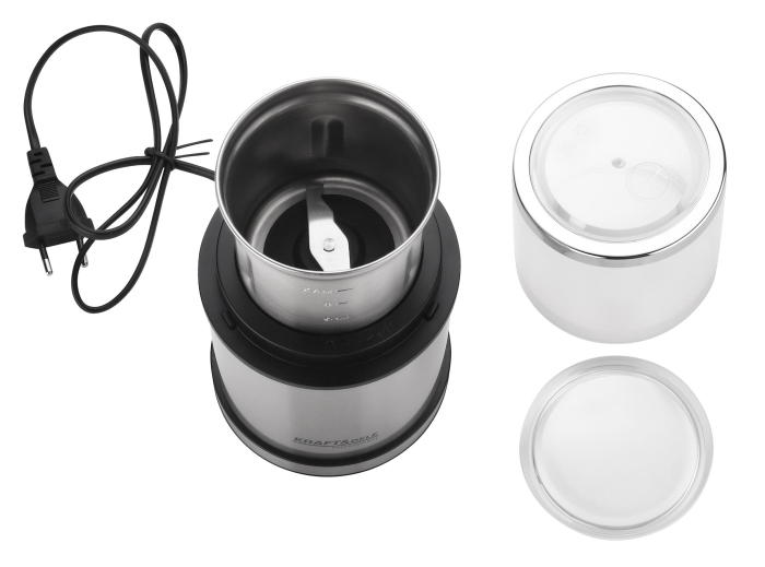Rasnita de cafea electrica 75 g 300 W cu 2 recipiente din inox (KD4347) [10]