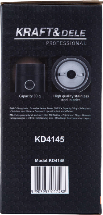 Rasnita electrica de cafea condimente seminte 200W 50g negru  (KD4145) [17]