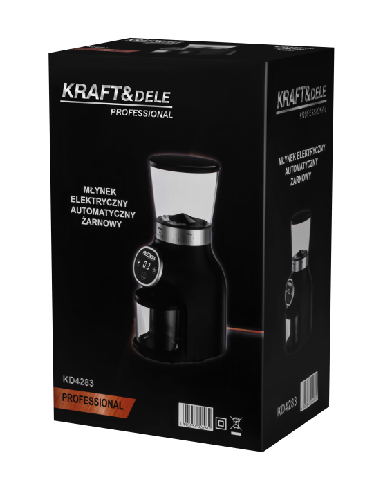 Rasnita electrica de cafea cu rasnita conica 300W cu reglaj finete si afisaj LED (KD4283) [13]