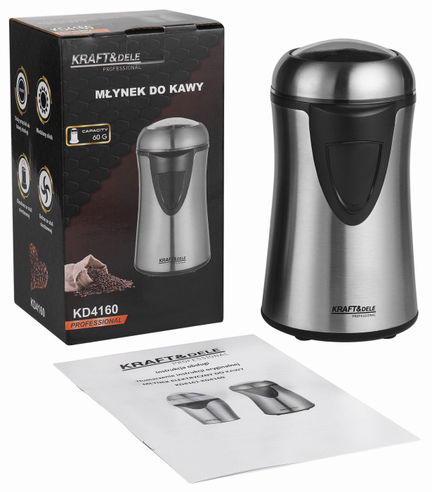 Rasnita electrica pentru cafea, 60 g, 300 W, (KD4160) [3]