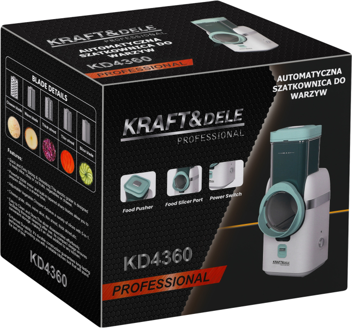 Razatoare electrica multifunctionala 250W pentru legume, fructe si branzeturi (KD4360) [13]