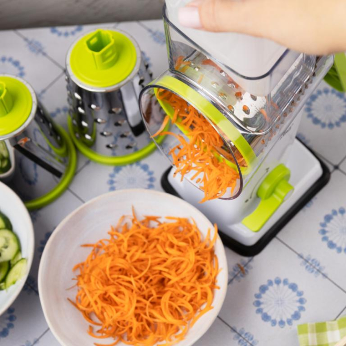 Razatoare manuala rotativa cu 3 tambure din otel inoxidabil verde (KH-1960) [13]