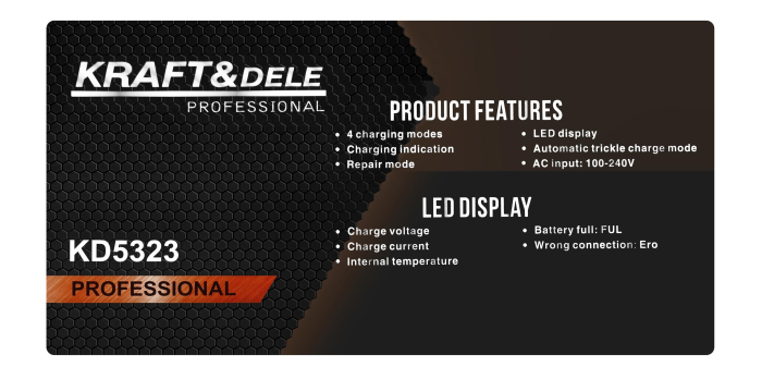 Redresor automat 12V/24V, 20A, pentru baterii AGM si LiFePO4  (KD5323) [17]