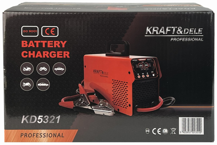 Redresor baterie auto cu functie pornire 12V 24V 80A 600A pentru acumulatori 50-800Ah (KD5321) [20]