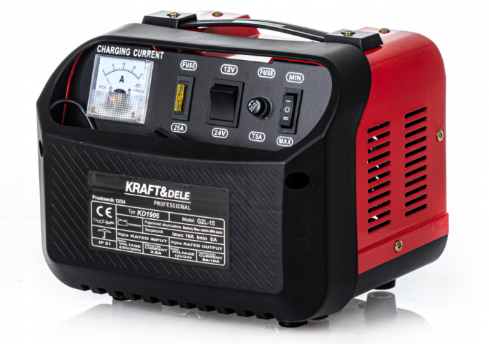 Redresor, incarcator baterie 12V 24V 15A 150Ah auto, tractor, tir, camion (KD1906) [8]