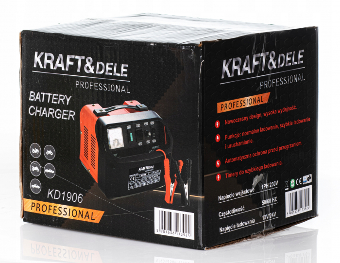 Redresor, incarcator baterie 12V 24V 15A 150Ah auto, tractor, tir, camion (KD1906) [5]