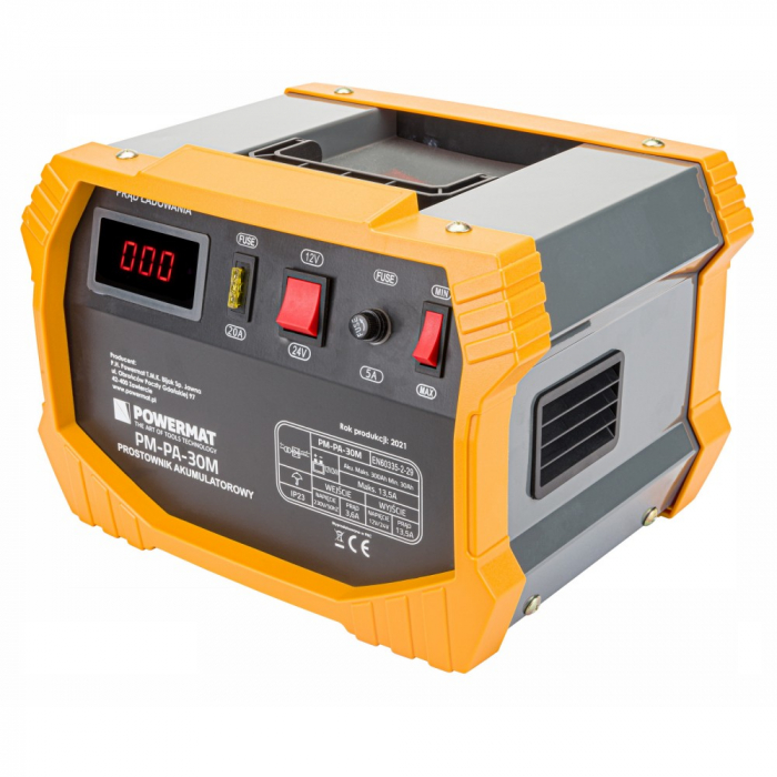 Redresor, incarcator baterie 12V 24V 30A 92-250Ah auto, tractor, tir, camion (PM1102) [7]