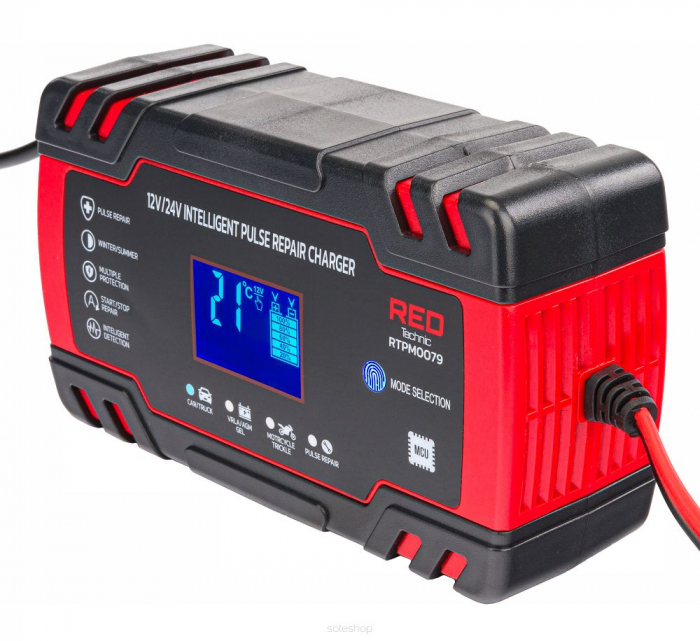 Redresor, incarcator baterie 12V 24V 8A 6-150Ah auto (RTPM0079) [3]