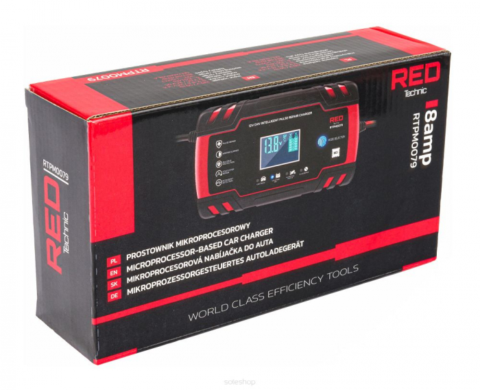 Redresor, incarcator baterie 12V 24V 8A 6-150Ah auto (RTPM0079) [2]