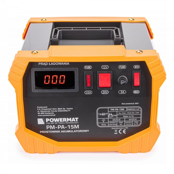 Redresor, incarcator baterie 12V 24V 9A 25-105Ah auto, tractor, tir, camion (PM1100) [6]